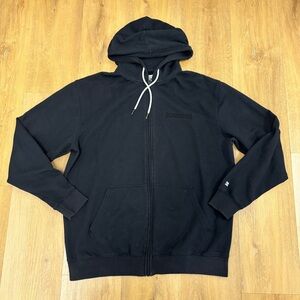 DC Shoes Adult Medium Full Zip Logo Hooded Sweatshirt Hoodie Fleece Mens Black